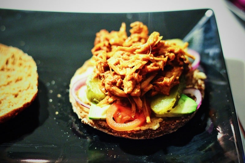 Vegane Pulled-Pork-Burger aus Jackfruit - ein Genuss!